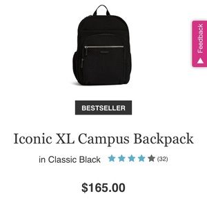 NEW Vera Bradley Backpack (Iconic Campus XL)